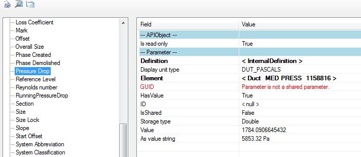 TotalPressureLoss units