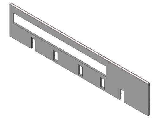 Wall after hide of cutting elements