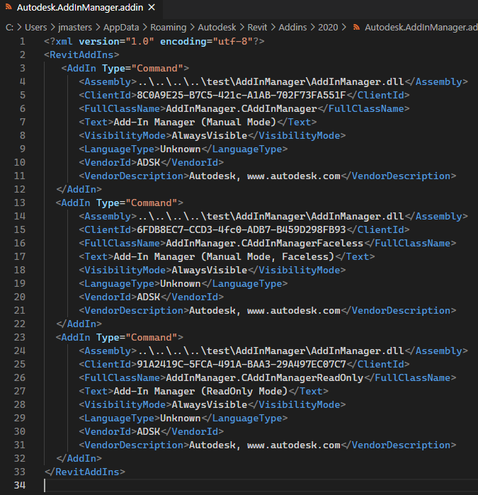 Add-in manifest relative path