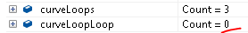 Curve loops in debugger