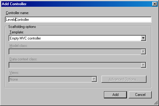 Adding a LevelsController