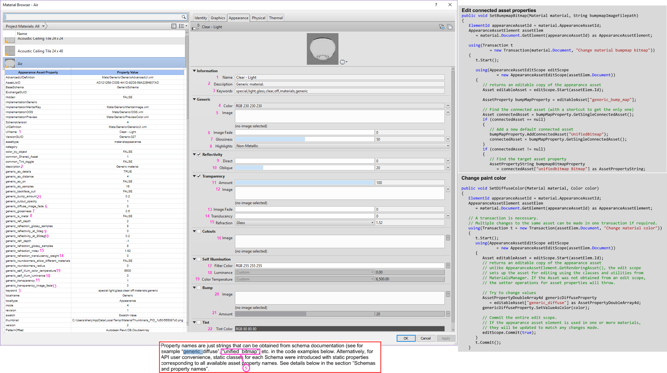 Air appearance properties
