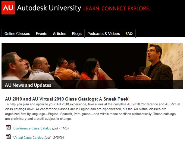 AU 2010 classes