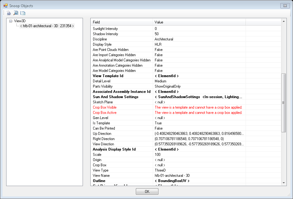 Template view property