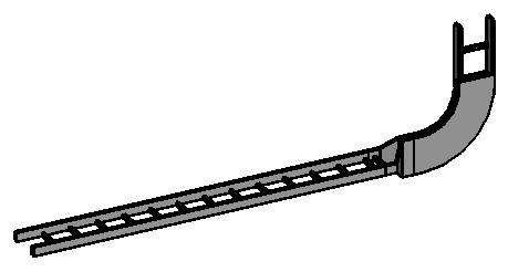 Vertical cable tray flipped and connected