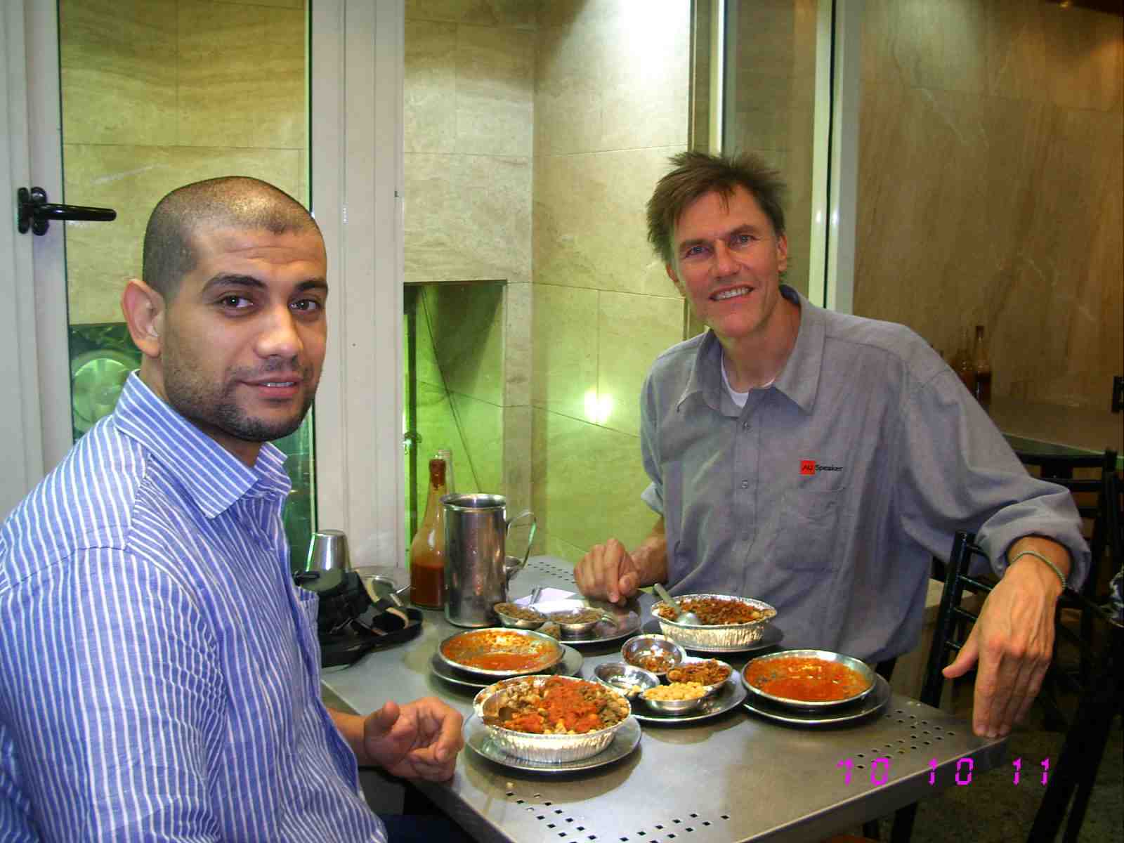 Eating kosheri in Cairo