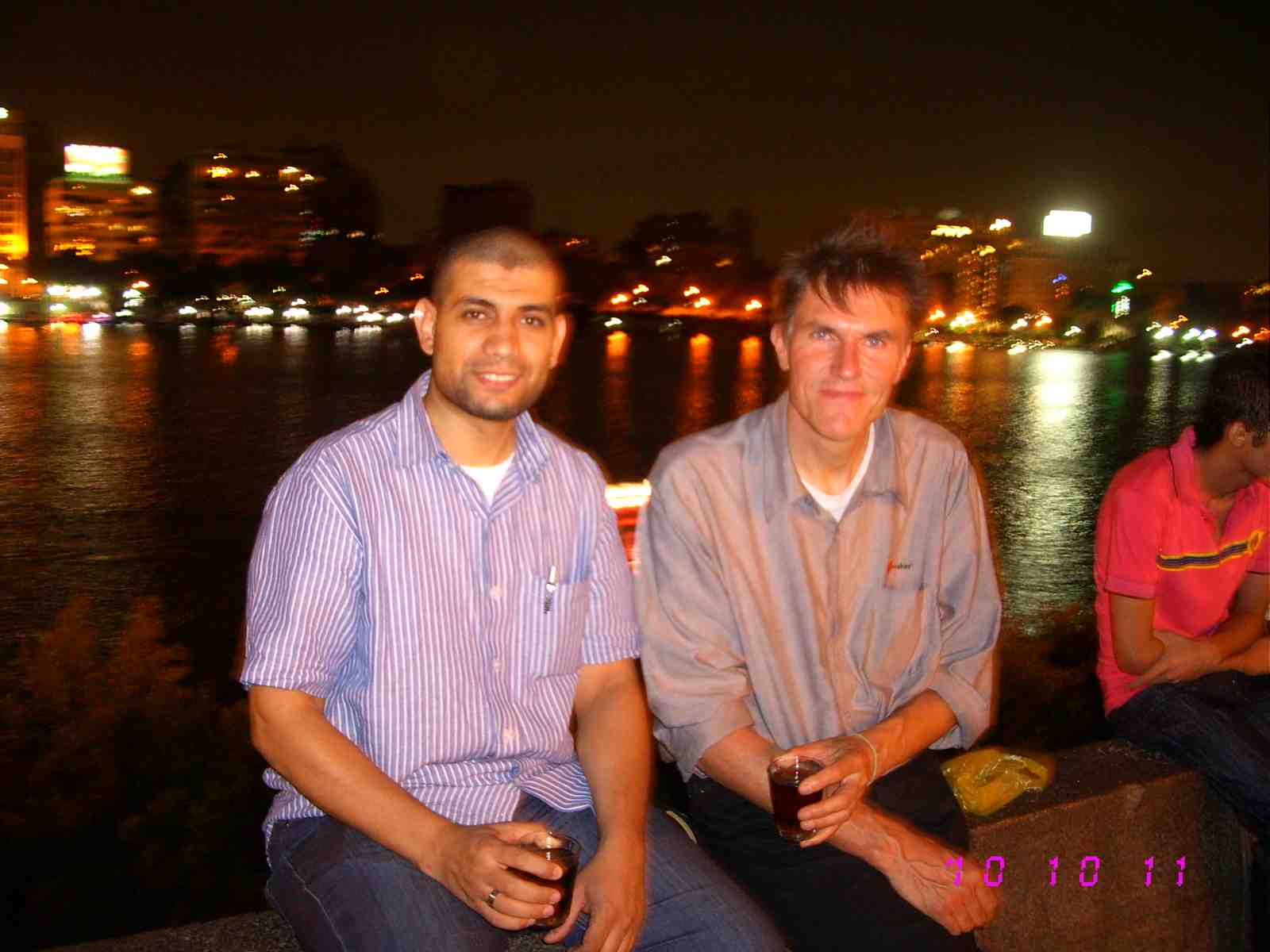 Drinking tea on the Nile bank