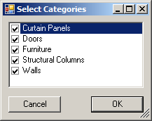 Category selection form