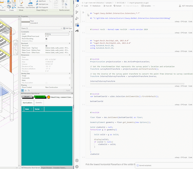 BIM interactive notebooks
