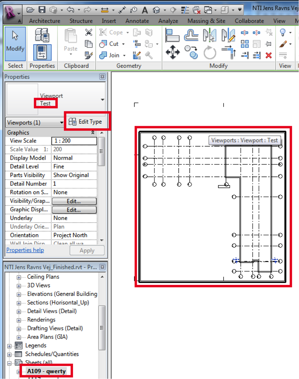 Sheet with a viewport