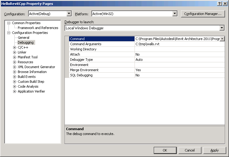 Set up debugging options