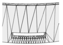 Curved wall opening tessellation