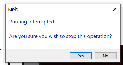 Custom export cancel printing
