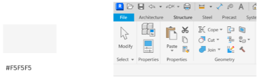 Dark theme – light ribbon background