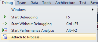 Attach to Revit.exe process