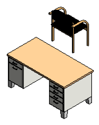 Desk and chair