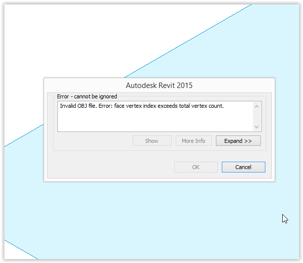 Invalid vertex index error message