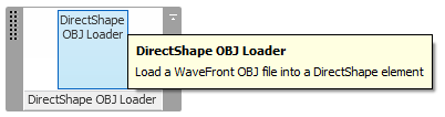 DirectObjLoader ribbon panel
