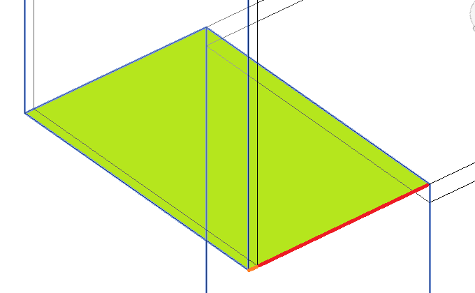 Two semi segments forming an edge