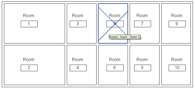 Sample model with neighbouring rooms