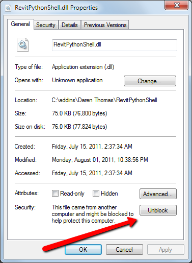Win 7 security option