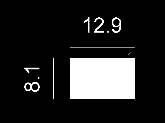 Dimensions for the filled region