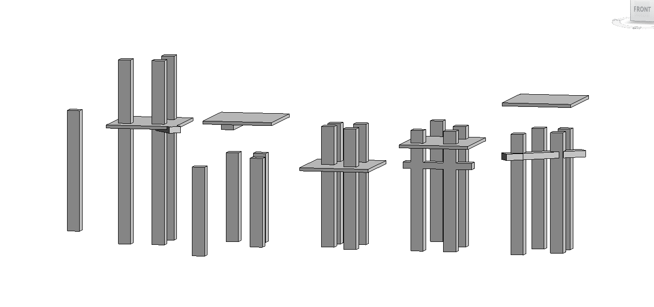 Beams intersecting columns