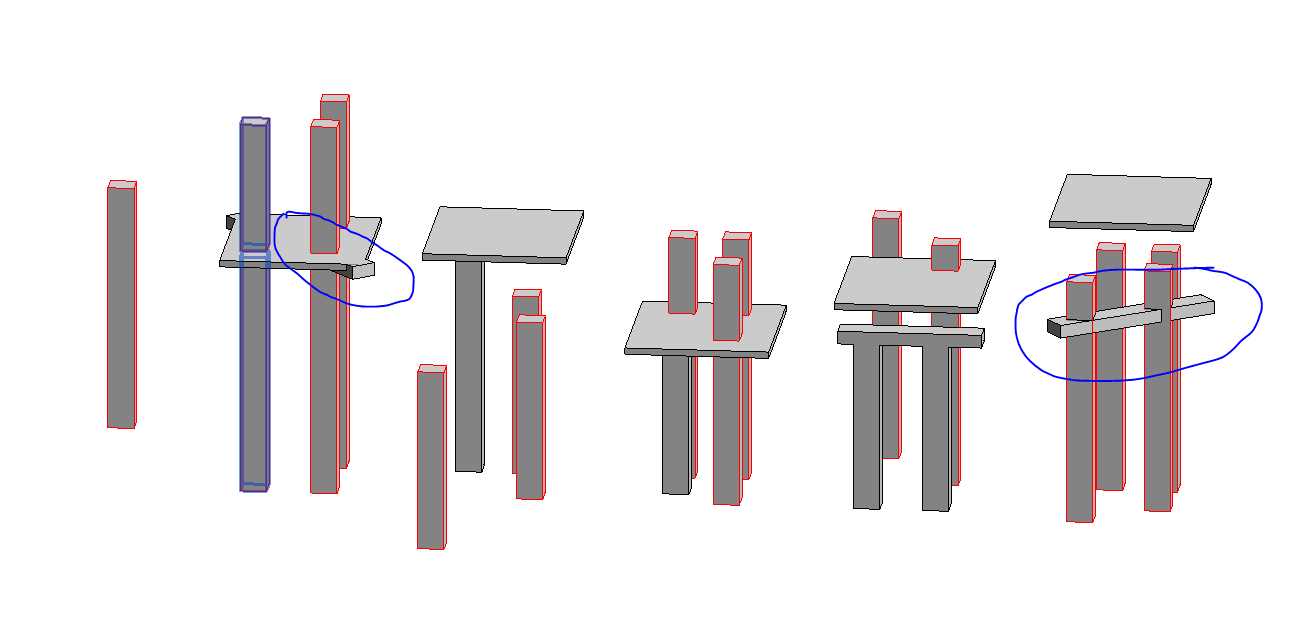 Beams intersecting columns