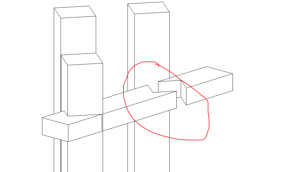 Beams intersecting columns