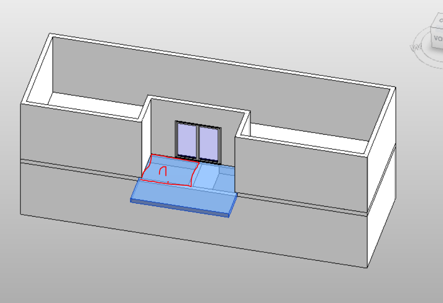 Find exterior floor area above room
