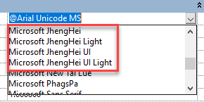 List of duplicate fonts