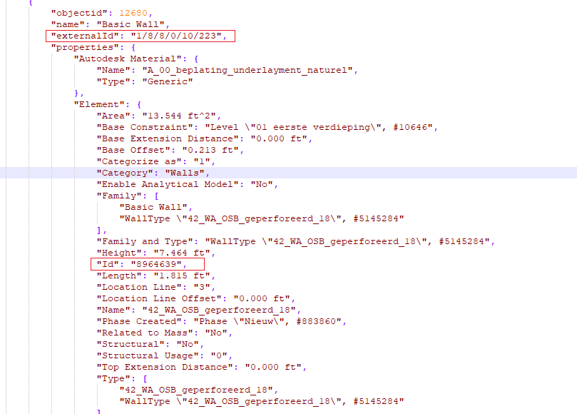 RVT to NW element id in Forge