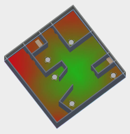Signal attenuation calculated and displayed by ForgeFader
