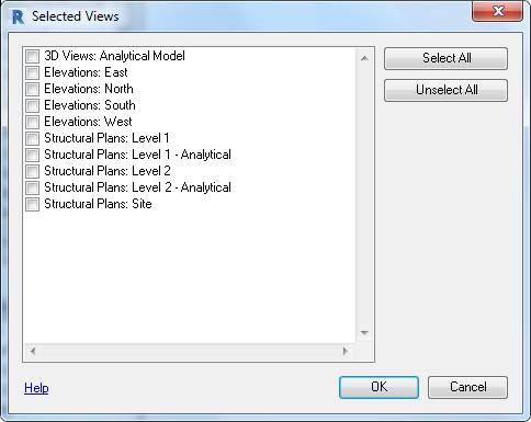 Freeze Drawing view selection form