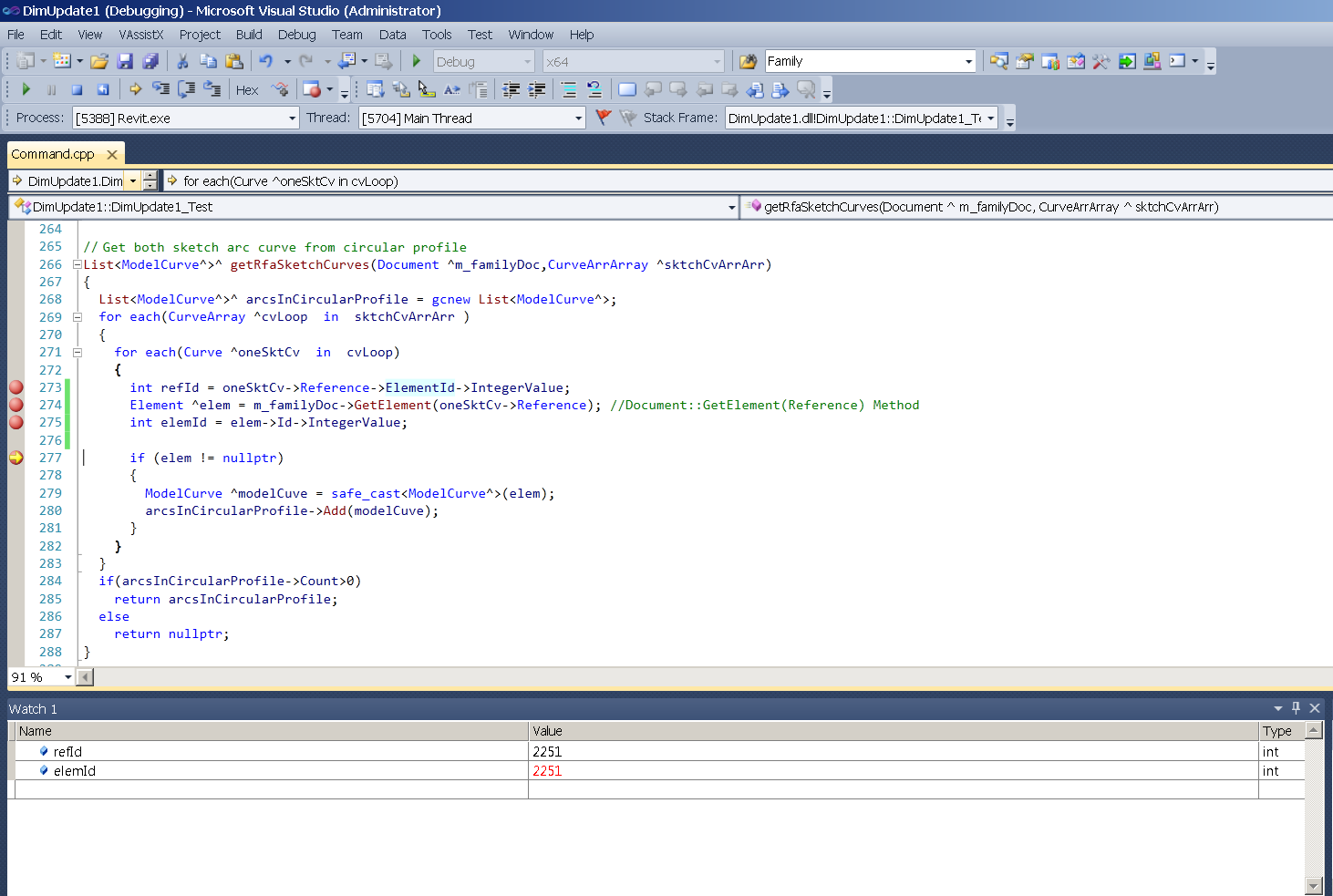 Getting element by reference