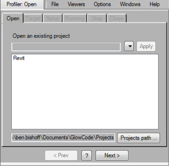 Open profiler