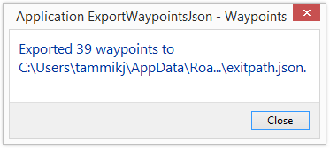 HoloGuide exit path report message