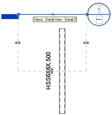 HSS hollow beam section view