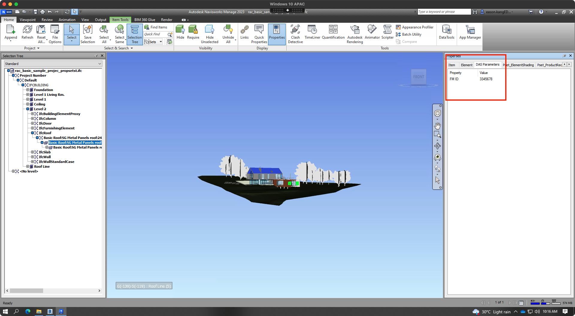 Imported IFC in Navisworks