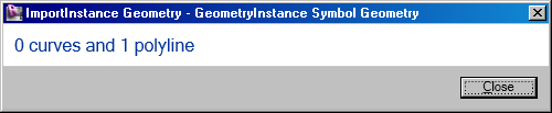 Import instance geometry containing polyline