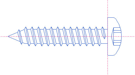 Detailed screw DWG