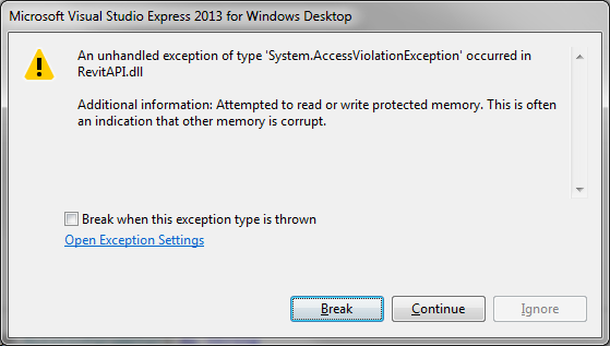 AccessViolationException
