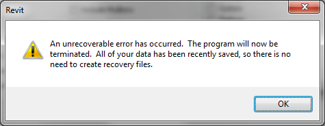 Unrecoverable error