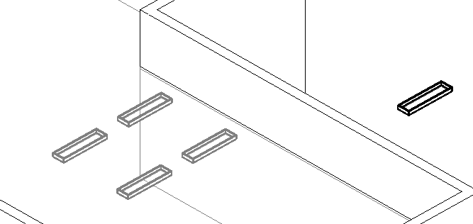Lighting fixture on reference plane