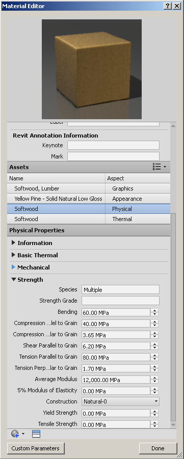 Material editor