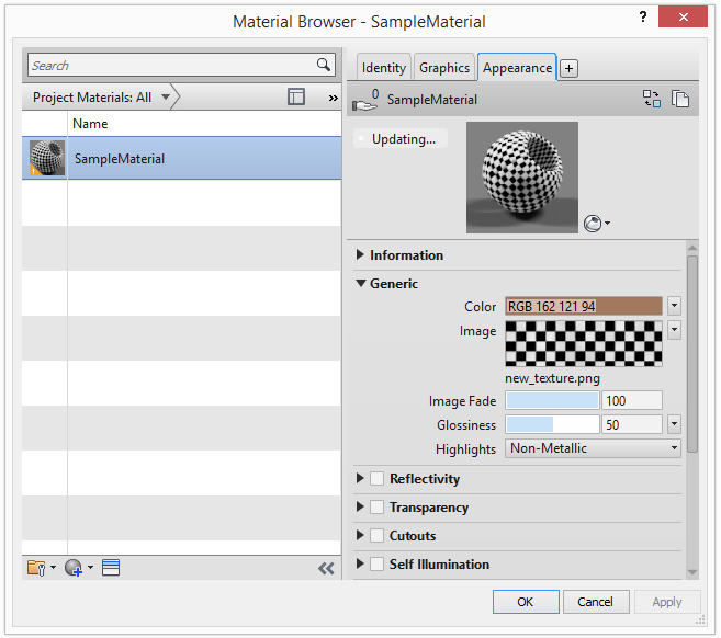 Updated sample material