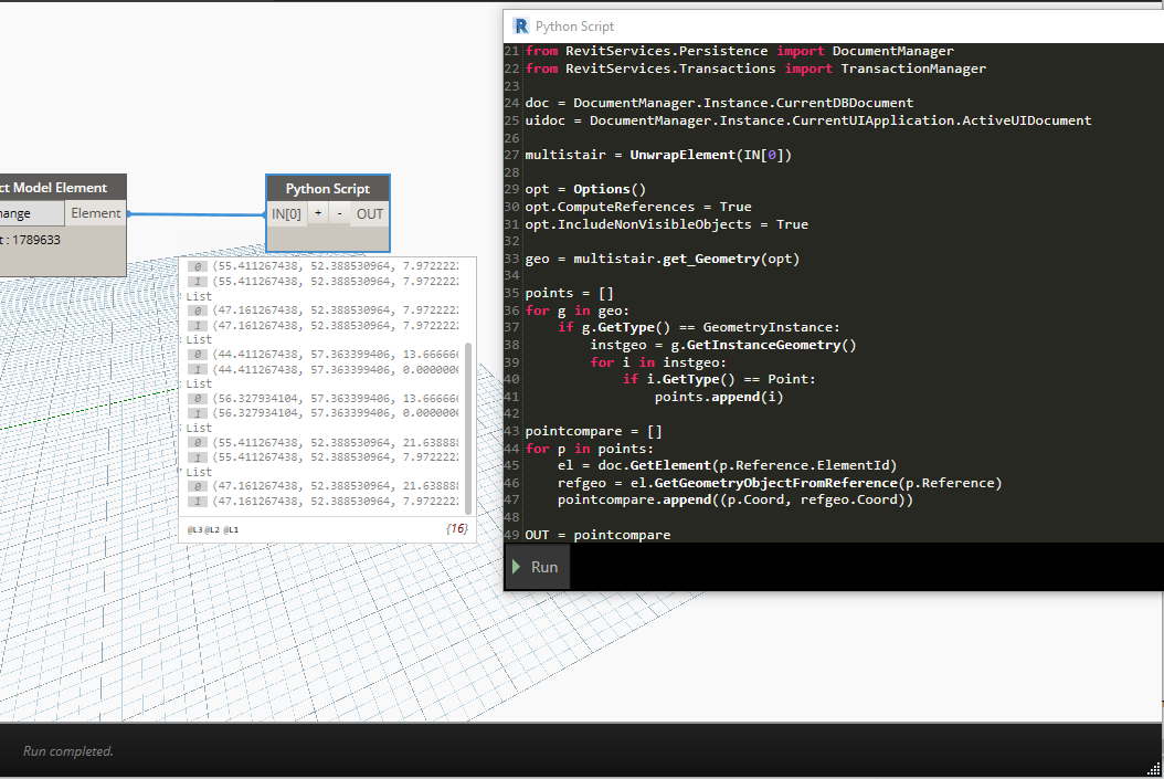 Multistory stair points