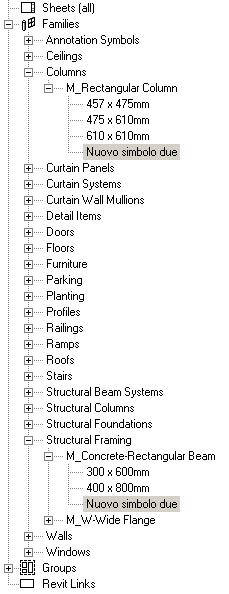 New column and beam types