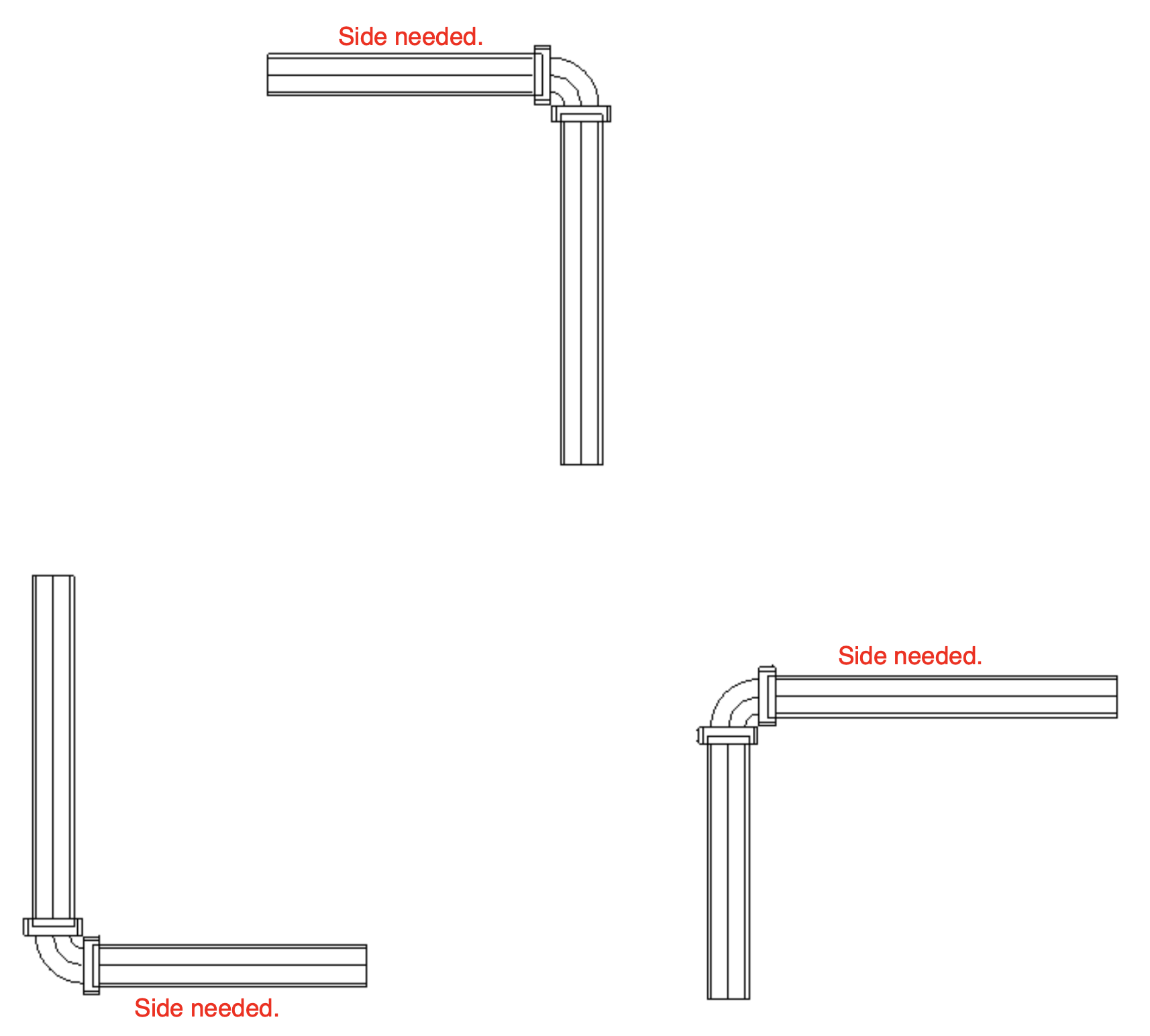 Pipe cylinder sides needed