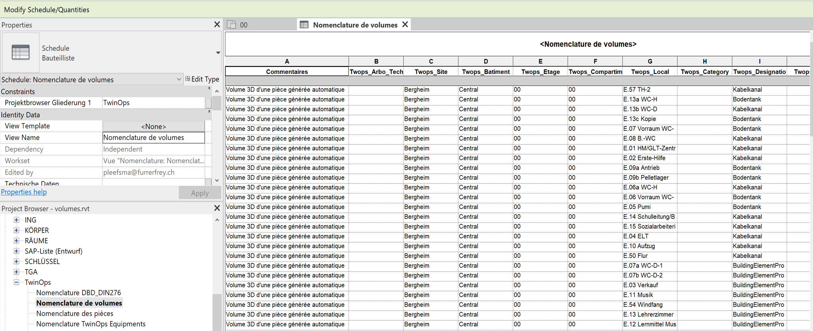 DirectShape parameters